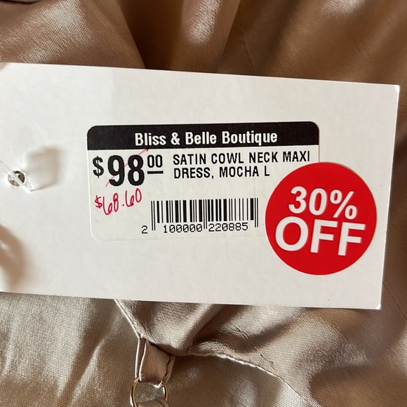 Satin cowl neck maxi dress - Picture 3 of 3